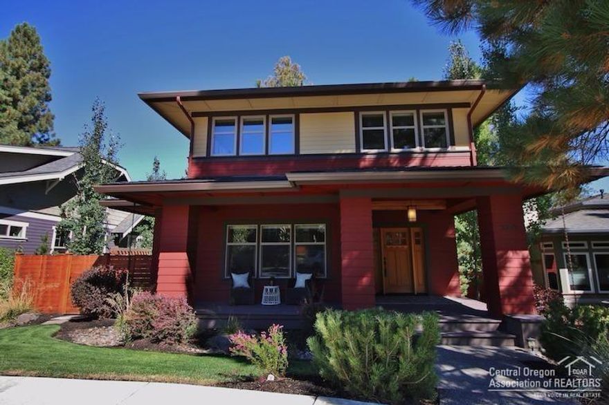 ** Price Reduced ** Just one block to Compass park in coveted NorthWest Crossing - you will find this stylish, Earth Advantage Certified, spacious, Prairie-Style home built in 2009 by renowned builder Greg Welch. Warming fireplace with full-height stacked stone surround, Den/Office, Kitchen Island with tile counters/full tile back-splash, wine cooler, stainless appliances, soaking tub, Deep covered front porch, Home is hard wired with fiber-optic cable. Three-bay garage with built-in air compressor.