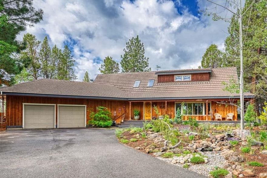 Sisters Country Horse Property! Beautiful home on 40 acres off Indian Ford Road bordering US National Forest with barn/stables, shop and studio/guest quarters. The home is 3 bedrooms, 2.5 baths, 3,210 sq.ft., double garage, greenhouse and garden area. Open great room floor plan, vaulted ceilings, a cook's kitchen designed for entertaining, radiant heated tile floors and a river rock fireplace. Landscaped grounds surround the home with extensive decks/patio for outdoor enjoyment. The 4-stall barn has covered hay and machine storage, a large 1350 Sq Ft shop, tack room, bathroom with laundry and an upstairs 1100 Sq Ft studio/guest quarters. Irrigated pasture, landscaped grounds, pond, outdoor training arena and fenced paddocks. The property borders National Forest on three sides and offers end-of-road privacy, great mountain views and quiet seclusion. Ride your horses, mtn bike, hike and explore for miles on adjacent forest trails.