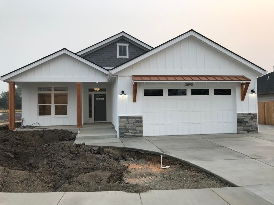 Gorgeous, upscale, new construction home built by Krebs Homes LLC in highly desirable East Medford Subdivision. So many upgraded finishes, best
described as craftsman with country chic finishes. From the minute you enter this beautiful home you will feel right at home with it's many wall and ceiling
treatments, custom cabinetry throughout and leathered granite counter tops. Split floor plan, large master bedroom with en suite master bath, beautiful
cabinetry, tile surround shower and walk-in closet. Open concept/great room with corner floor to ceiling rock gas fireplace, beautiful kitchen with large island,
perfect floor plan for family gatherings. Laundry room with mudroom bench and cabinets. Large covered back patio and front porch, finished two car garage
with wash sink and 62 x 15 gated RV parking. Landscaped and fenced. One of the sellers is a licensed real estate broker in the state of Oregon.