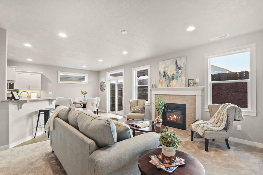 Welcome to Arena Acres! This new quaint and private Hayden Homes community is located in the Old Farm District just a few short minutes to the Old Mill District. The 1574 square foot Hudson is an efficiently-designed, mid-sized single level home offering both space and comfort. The open kitchen is a chef's dream, with counter space galore, plenty of cupboard storage and a breakfast bar. The expansive living room and adjoining dining area complete this eating and entertainment space. The spacious and private master suite boasts a dual vanity bathroom, optional separate shower and an enormous closet. The other two sizeable bedrooms, one of which may be converted into a den or office, share the second bathroom and round out this well-planned home.