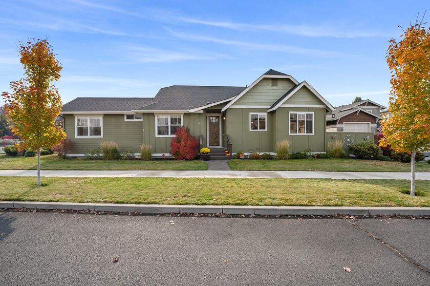 Meticulously maintained single level home located on a corner lot in NE Bend's sought after Breckenridge subdivision. Crafted with precision by RD Building and Design, this 3 bedroom, 2 bath 1680 sqft home showcases attention to detail at every turn. The open great room floor plan offers cathedral ceilings, a cozy gas fireplace, and an abundance of natural light, creating an inviting space to gather. The spacious island kitchen is a chef's dream, featuring newly installed slab granite countertops with stylish tiled backsplash, stainless steel appliances, and wood floors that extend to the dining area. The private primary suite offers a walk-in closet and an ensuite bathroom with double vanity and a stall shower. Step outside to the outdoor deck and paver patio that are perfect for relaxing or hosting gatherings. Conveniently located near schools, shopping, and St. Charles Medical Center combining convenience with thoughtful design and quality craftsmanship. This home truly has it all.