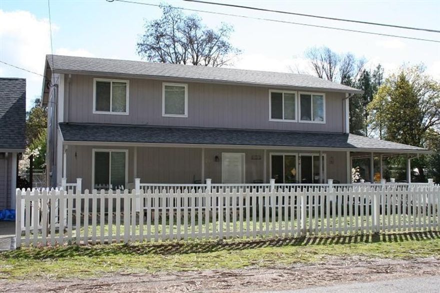 This is a very nice large family home in the heart of Gold Hill. The home has two master bedroom and bathrooms, one on each floor. Has four bedrooms and three and a half baths. It has 2080 square feet of living space and a detached two car garage that has a full attic. Has a large wrap around deck with Trex decking. This is a newer home built in 2006. All Information is deemed reliable, but not guaranteed, & is subject to change at any time.