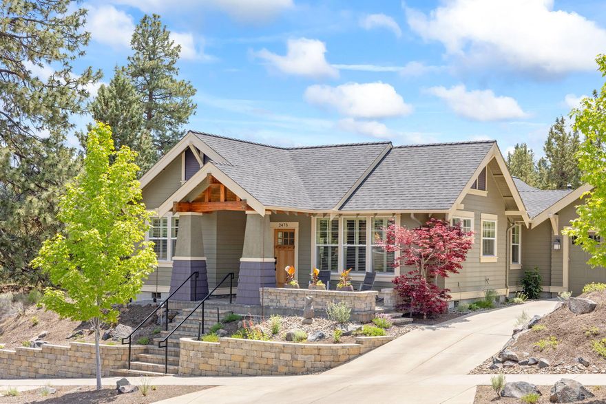 Gorgeous one-of-a-kind single level in NW Crossing bordered on two sides by Bend Parks & Rec open land, making it one of the most private homes in NWX with great proximity to trails, shops, restaurants. Thoughtfully designed Earth Advantage Platinum Certified home (10/10 Energy Score) with 2 bedrooms, 2 bathrooms, plus office with glass doors. Features include hardwood floors throughout living spaces, built-ins, and vaulted great room with gas fireplace. The spacious kitchen features a huge granite island with bar seating, solid surface countertops & SS appliances. Large private patio with gas hook up opens to green space & is accessed from both living & primary. Vaulted primary boasts large walk in closet, bathroom with dual sink vanity, soaking tub with view, tiled shower & heated floor. Oversized 2 car garage provides great storage. This home is move-in ready and ideally located for your NW Crossing enjoyment! See attached list of recent upgrades. Pre-listing Inspection Done!