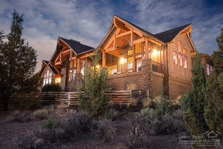 This premiere Brasada Ranch residence enjoys both spectacular Cascade Mountain Views and an ultra-private lot bordered on 2 sides by large common areas. This custom built dream home features soaring wood ceilings, generous room sizes, wood floors, stone & tile accents, spacious media room, two den/offices, island kitchen with huge pantry and wine barrel serving station, outstanding Master Bedroom Suite with an authentic wood tub & separate tile and stone shower, three car garage and large storage spaces.