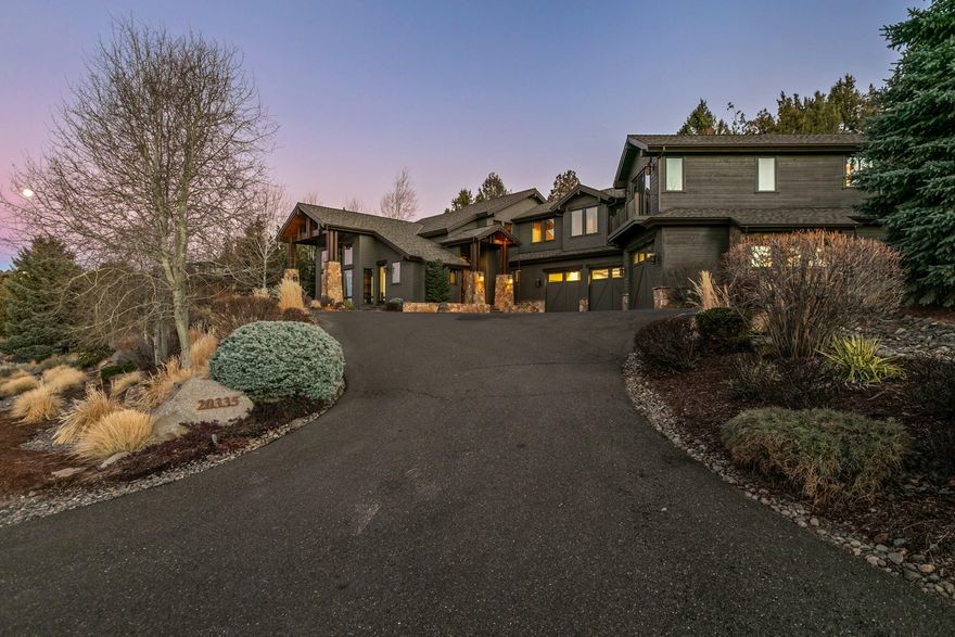 Where luxury meets life near the Pacific Northwest Cascade Mountains! This spectacular custom mountain retreat is located in Deschutes River Ranch; a coveted and rare community on nearly 500 acres nestled along 2 miles of private Deschutes River waterfront where one finds an exemplary collection of custom built estate homes. Embodying a strategic blend of form and function, this 4,099 sq ft residence delivers impressive indoor/outdoor living and stunning architectural design. Luxury is in the details: wide open layout, exquisite alder wood throughout, high ceilings, and the floor-to-ceiling stacked stone archway! Envision cooking in the incredible outdoor kitchen while dining with friends, taking in the river views across the meadow and enjoying Cascade Mountain Range views-truly magnificent in every season! On chilly evenings dive into the hot tub and relax after a day of winter sports. Bask in the wonder of nature and experience this Central Oregon playground. Welcome Home!
