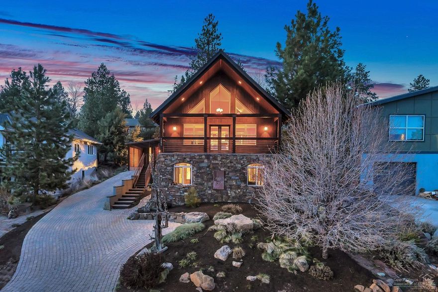 This custom Core Westside home is perfectly perched to take in the 180-degree view. The Great Room soaks in south facing light by day, and emits a welcoming amber glow by night. Ideal for entertaining with well appointed kitchen & deck on the main level and a large bonus room downstairs. Radiant floor heat + passive solar = energy efficiency. Paver stone driveway, custom carport and shed, and private back yard. An absolutely wonderful home just blocks from Downtown Bend and an easy drive to Mt. Bachelor!