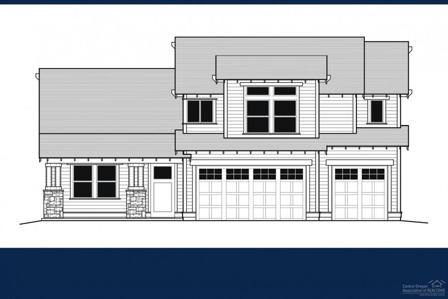 The Imperial plan at Shevlin Landing. Two story craftsman design offers mt views and primary one level living w/spacious bonus room & 4th bedroom suite upstairs. Triple car garage. Finished 8/31. Photos of similar home.