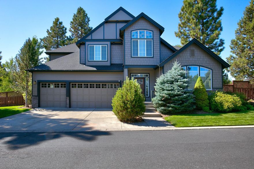 Beautiful home on a large corner lot in River Canyon Estates with trail and Deschutes River access minutes away. Traditional Style home is 3165 sq ft, 3 bedrooms, 2.5 bathrooms is updated throughout. Open floor plan has living room, dining room, family room, large chef's kitchen with breakfast bar, dining area, pantry, office, craft/office, primary suite with new tile shower and guest bedrooms. Home has wonderful outdoor living with landscaped, fenced yard, new trex decks, patio and pine trees. This home and property is in a great location and neighborhood for any Central Oregon lifestyle!