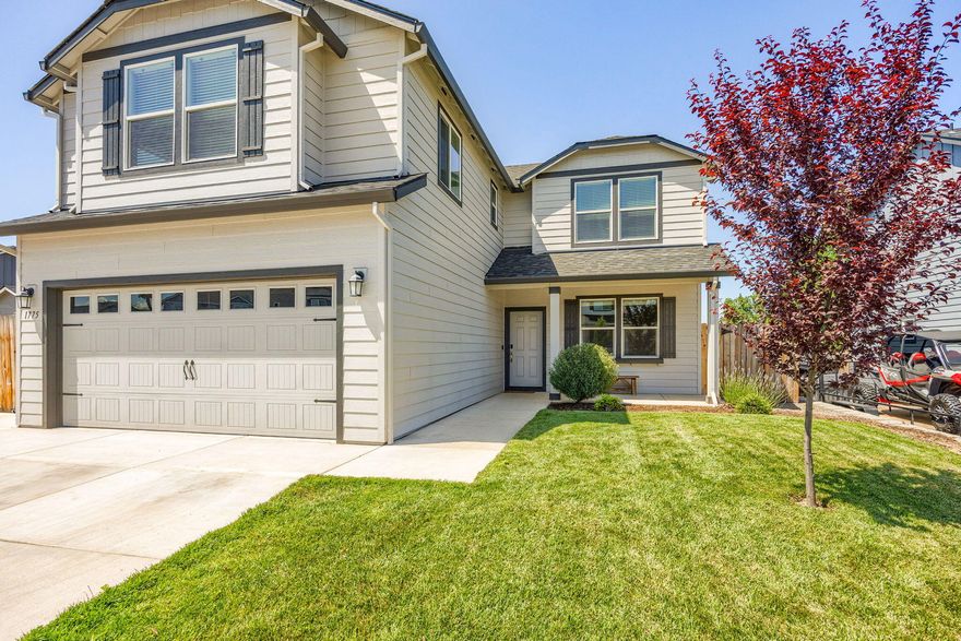 Fantastic, meticulously upgraded 5 bedroom, 3.5 bath residence and paved concrete RV parking with RV hook-ups (water, sewer and electric). This home features an open floor concept, ideal space for multi-generational living or income potential, 2 of the bedrooms are primary suites, approx 2470 sq ft. Kitchen offers quartz countertops, a large island, stainless steel appliances, and a pantry closet. Large living room is open to
the dining area and has a beautiful gas fireplace. One bedroom and half bathroom is located on the main floor. Laundry room located upstairs. The main bedroom features an oversized closet plus a deluxe ensuite bath, including a soaking tub and double vanity. Well manicured backyard offers a covered patio, lawn & sprinkler system, complete with a generous 10-15 feet of bonus space beyond the fence, perfect for gardening, playing or simply relaxing. Dedicated RV parking - bring your toys! Attached 2 car garage, great curb appeal, cul-de sac street. Move-in ready.