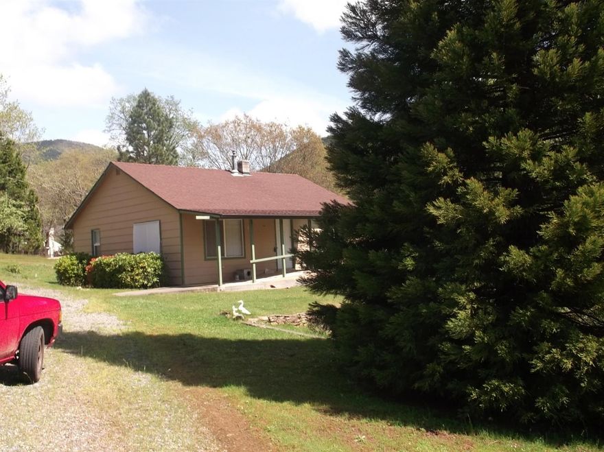 Cute well kept home , This ranch/ Cottage style home is ideal for the First Time Buyer. Home has two bedrooms and a bath. Situated on 2.32 level aces. Single car Carport The setting and views are breath taking.