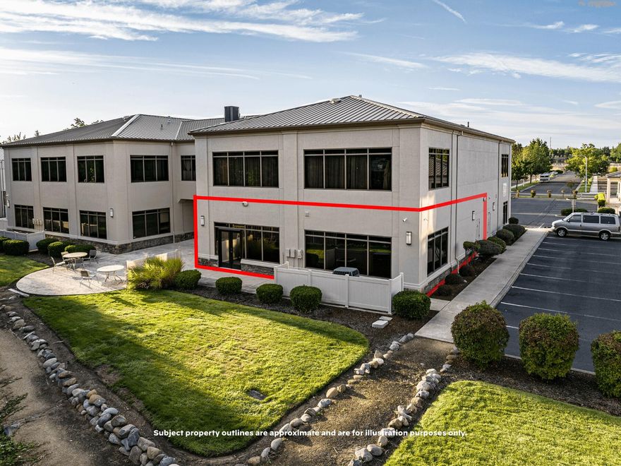 Exclusively presented for direct lease - 3132 State Street, Suite #104 (the ''Space''). Originally designed as a high-end medical clinic, the Space has housed a CPA office, real estate office, and more, and is expected to be available starting 10/01/2025. Ideally located in East Medford near Asante RRMC, the Space is part of the stunning Alderwood Office Park, and the subject Suite is easily accessible on the first floor of the highly-visible central building. Inside, the layout is highly efficient with a beautiful reception and waiting area, multiple private offices (some currently set up as a salon), private restroom, kitchen, and much more. Outside, the tenant will enjoy abundant greenery at the creekfront patio. Dedicated parking is substantial, with 30 designated spaces at the subject building and many throughout Alderwood. The Space has a dedicated slot on the large monument sign facing State Street. Highly flexible, turn-key modern office space - contact brokers for more info!