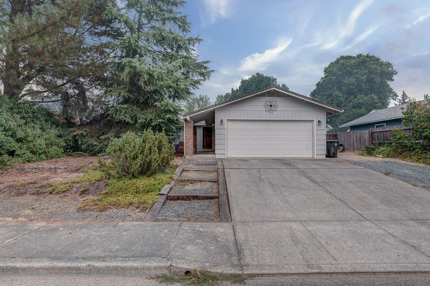 A lovely 2 bedroom, 2 bathroom Malot built home, that sits on a quiet street with a large yard and expansion possibilities. Nice sized bedrooms with step in shower in the master. Entryway leads to a large living room with wood stove and access to the garage. The kitchen features plenty of storage with a separate dining room that leads out to the great yard. Yard features generous patio space, fenced yard and permitted shed. Shed is wired for cable, features an electric heat vent and window a/c unit, vinyl window and pull down to access to extra overhead storage. Plenty of parking for a trailer or ATV. Home needs some TLC and is priced as-is. Home comes with a 1 yr Fidelity National Home Warranty!