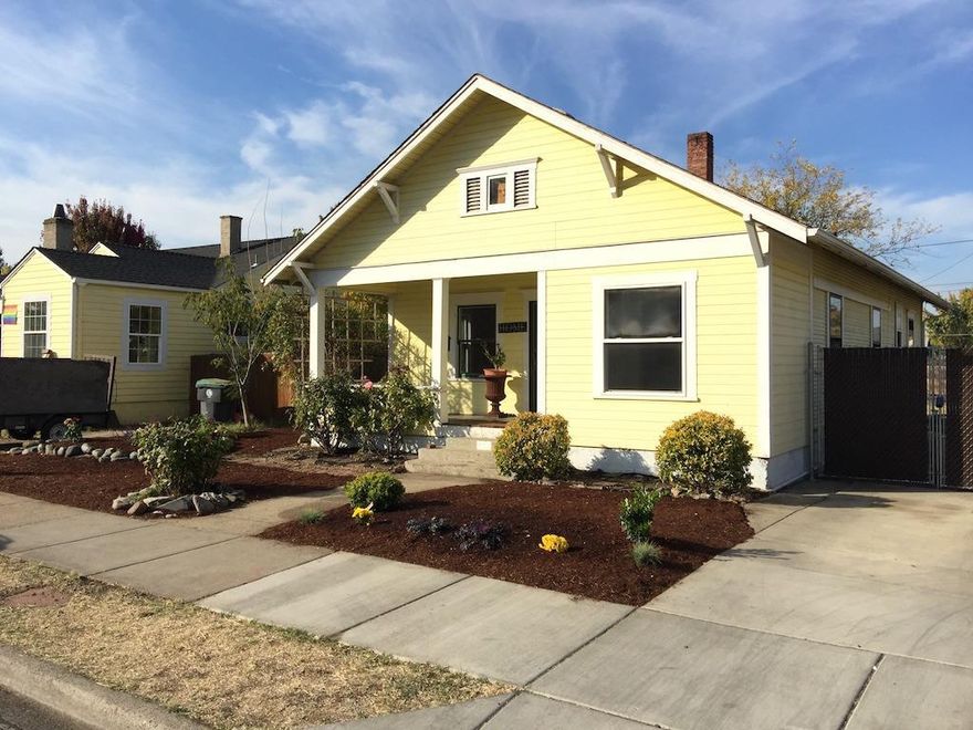 Great affordable home! Brand new exterior paint on this cute farmhouse-style home w/maple floors, large basement, large yard and fresh new landscaping! This well-kept 3 bedroom, 1 bath home is light & bright and 1143 sqft. 14th Street is a nice street of well-kept homes and other older homes being remodeled. The open living room and dining room has built in cabinets with ceiling fans in most room. High ceilings in the main living area make it feel open, separate laundry room with pantry, covered front porch, washer, dryer, refrigerator, dishwasher. Basement has a lot of room! Shop area, storage area and room for a root cellar, art area or music room. Back yard is very big with RV parking on the right-hand side (8' x 20' approx). Affordable, cute, and in a nice neighborhood. Move in & take this home to the next level!