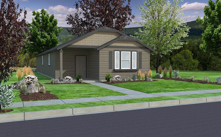 The Durham makes every bit of its 1323 square feet, offering great comfort in a modestly sized single level plan. Featuring an alley-access garage, the home has extraordinary street appeal. The spacious living room that adjoins the dining room, and the efficiently planned kitchen boasts ample counter space and cupboard storage.
An expansive master suite features a dual vanity bathroom and a generous closet. While the other two sizeable bedrooms—one of which may be converted into an optional den—boast large closets and share the second bathroom.
It's no surprise this home is as popular as ever.