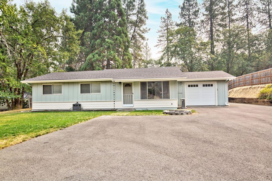 1.06 acres of useable land, with a terrific location just outside of town. This 3 bed 1.5 bath home sits up with some views and an outstanding private rear yard with above ground pool and covered patio. Beautiful 1.06  acre (2 tax lots) with large pine trees as the backdrop to this one of a kind, single level home. The home has so much to offer and has been recently updated offering a newer roof, remodeled and updated kitchen, new paint and new ductless heat system. So much privacy and a serene neighborhood! This won't last long, must see to truly appreciate. All information is deemed reliable but not verified; anyone considering purchasing this property should perform their own investigation into the uses and condition of the property.