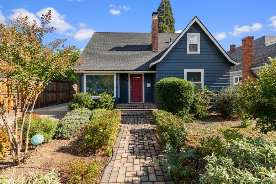 MUST-SEE, income opportunity! Charming, updated 3/2 cottage is architecturally compelling! Commercially zoned residence prev. used as an Airbnb. The curb appeal sets the tone for a delightful experience walking through the home. Interior utilizes many materials which highlight the creative angles & enhance aesthetics on both levels. Common areas feature beautiful hardwood flooring. Dining room has built-in corner hutch units, an angled pass-through w/ granite surface. Kitchen is modern and updated w/ Marmoleum flooring, granite countertops, tile backsplash & included stainless steel appliances! Primary bedroom, main bathroom, & second bedroom on the main floor. Stairs lead to a stunning escape where entry to a lg bonus room boasting pitched, tongue-in-groove, hardwood ceilings, add'l bathroom and laundry room, & private bedroom w/ wall-to-wall bench seating. Outdoor features inc cobblestone back patio, 1 car detached garage, & plenty of foliage. Inside & out, this one is truly special!