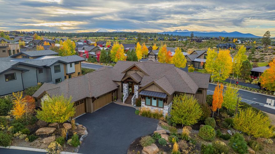 Located in the heart of Tetherow, this thoughtfully designed 3-bedroom, 3-bath home with a main-level office combines modern comfort with timeless style. An open floor plan and high ceilings create a bright, airy feel throughout the great room, kitchen, and dining area—where mountain views provide a stunning backdrop. The main-level primary suite offers convenience and privacy, while two additional bedrooms and baths accommodate guests or family with ease. A spacious three-car garage provides ample room for vehicles and gear. Enjoy evenings on the patio or quick access to Tetherow's trails, golf, and dining. With Mt. Bachelor and the Cascade Lakes just minutes away, this home offers the perfect balance of adventure and everyday living in Central Oregon.