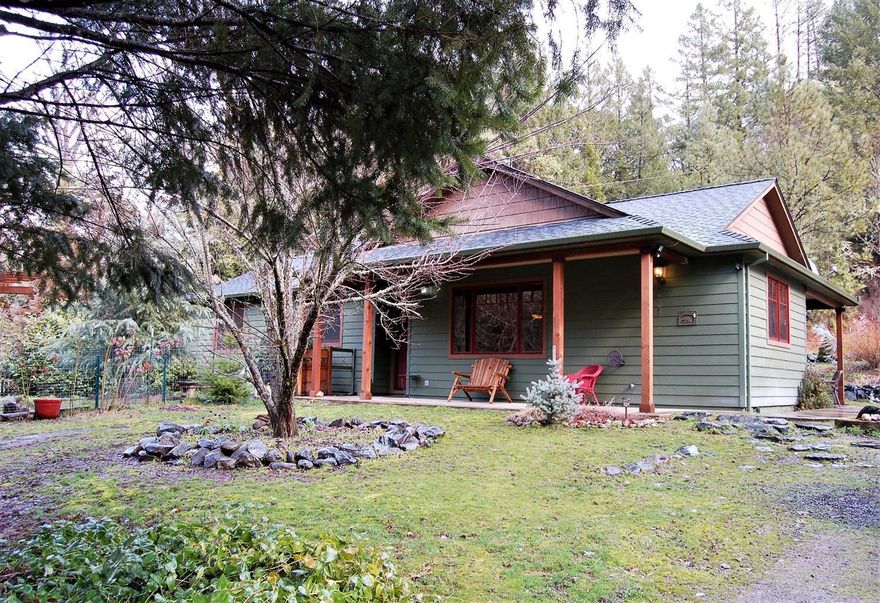 Welcome to the Oregon Dream Property! Here's the home you've always wanted, but rarely comes available. This wonderful 3 bedroom with 2 full baths is located on almost 5 acres with Sardine Creek frontage and is guarded by majestic pines and beautiful evergreens with total privacy. As you enter this amazing custom home you will notice a beautiful, vaulted cedar ceiling, open family room and cozy wood burning stove. The kitchen offers plenty of storage, beautiful granite counter tops and windows looking out over your property. Both bathrooms have double vanities with travertine tile floors, new faucets and fixtures. The seller updated the electrical to the well in 2012, new pressure tank, booster pump and well casing. There is also a small shop/barn, storage shed and dry storage area. If you want privacy, a custom built home to just enjoy watching the creek flow or listening to the wind blow in the trees you have found it!
