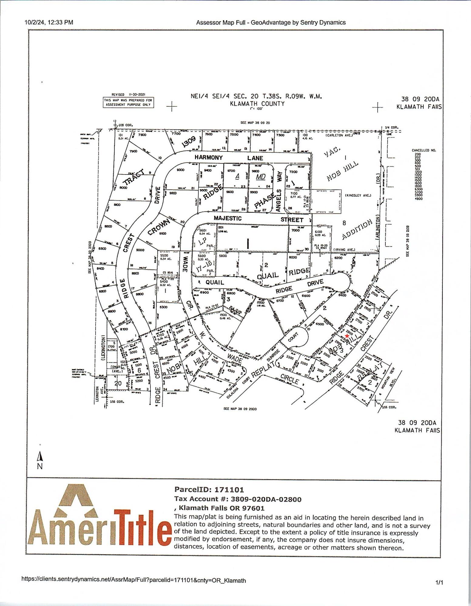 Klamath Falls -Nob Hill - Land