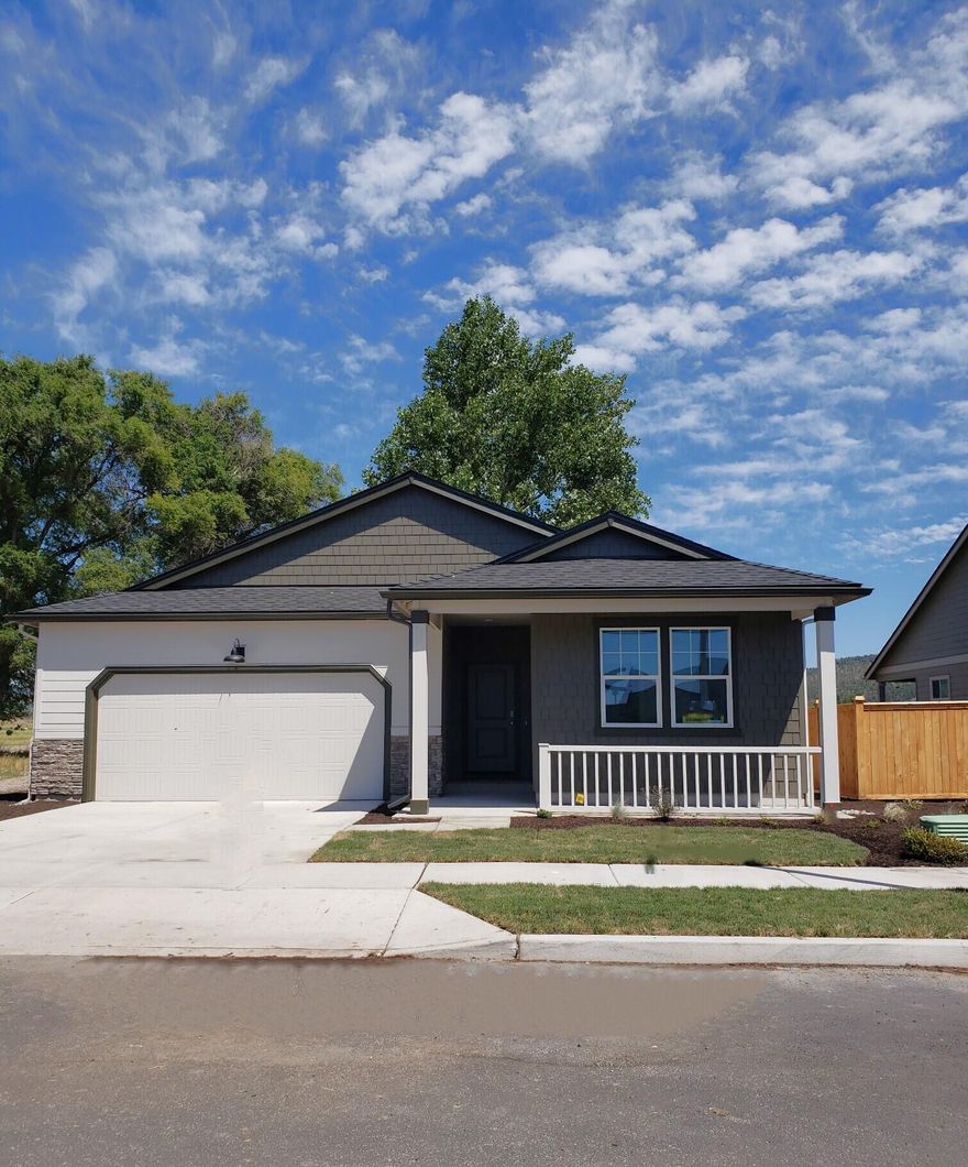 Beat the heat, air conditioning included in purchase price. Must contract by 8/31 and close by 9/29.MOVE IN READY!!  SINGLE LEVEL IN CRYSTAL SPRINGS BACKS TO PICTURESQUE RANCH LAND!  $10K CLOSING COST INCENTIVE & SPECIAL INTEREST RATE PROMOTION WITH USE OF BUILDER'S LENDER!!  This beautiful & scenic location is convenient to Hwy 26 and a minute to town. Our Neuville plan features 3 bedrooms, and 2 bathrooms with a fantastic open concept kitchen great room space.  Relax on your covered back patio while enjoying the views of the surrounding buttes pastures.  The front yard is landscaped with irrigation.  Interior features include premium laminate, quartz, stainless appliances, gas range, pantry, fireplace, Smart Home features & warranty.  Photos are representational of floorplan only. Specs, colors, features may vary.  There is no HOA, but CC&Rs are recorded for all lots. ''4.990% special interest rate available on certain homes with preferred lender.