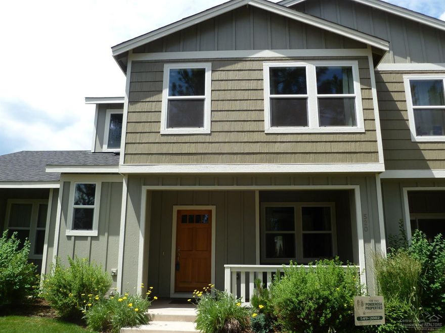 Ultimate Carefree Living in this bright & sunny, lightly lived in, 3 Bed/2.5 Bath, 1,682 sq.ft. townhome. Solid granite countertops, walk-in pantry & full suite of kitchen GE appliances. The propane fireplace keeps living area extra cozy on chilly days. You'll love the private, fenced, pavered patio out back & covered front porch in front. Central AC for summer; electric forced air & heat pump in winter. Double garage with alley load.'' HOA takes care of the building exterior, including front landscape.