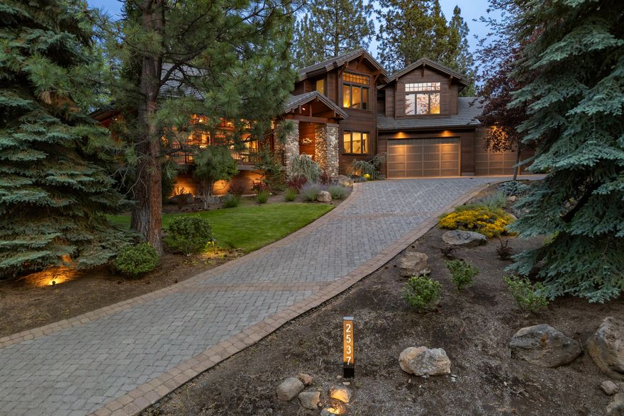 Welcome to this quintessential NW style home! Originally built, & recently remodeled by Norman Building & Design, you'll find exquisite woodwork, craftsmanship, & attention to detail. When you walk in the door, you'll be greeted w/airy vaulted ceilings, natural light, a stunning 72'' gas fireplace w/floor to ceiling limestone & a floating hearth, & tongue & groove wood ceilings w/wood beams. The gourmet kitchen features an island & buffet w/quartz counters, JennAir appliances, a 48'' built in fridge, wine fridge, & pantry. The floating stair case leads you to 3 en-suite bedrooms, w/heated tile floors, a dual vanity, jetted tub, & walk in shower in the primary. Other features include an office & full bath on the main, a big laundry room, ample storage, a newer HVAC system, a heated 3 car garage w/an RV bay w/an 11.5' door, & built ins. Located on a private lot in Awbrey Glen, you'll enjoy the serenity of the water feature, the covered wrap around deck, or paver & stamped concrete patios.