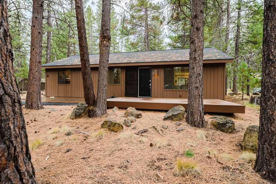 Location, Lifestyle, and an Exceptional Opportunity in Sunriver! Discover one of the best opportunities in Sunriver with this ideally located 3-bedroom, 2-bath, single-level home that perfectly blends convenience, comfort, and privacy. Nestled on a quiet loop surrounded by towering Ponderosa pines, this home offers a peaceful retreat while keeping you close to all the action. Enjoy quick access to Fort Rock Park, SHARC, and the Sunriver Village, putting recreation, dining, and shopping just minutes from your door. Inside, you'll find a thoughtful floor plan, stylish updates, and a fully furnished interior—ready for you to enjoy from day one. Whether seeking a weekend getaway, a full-time residence, or a turnkey rental opportunity, this property truly checks all the boxes. Just unpack, relax, and start living your best Sunriver life!