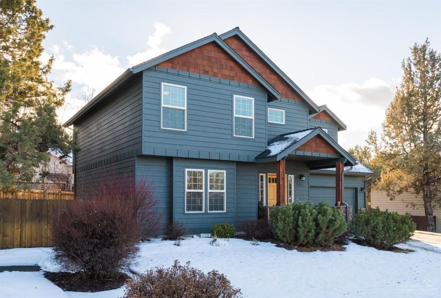 Extremely clean & well-kept home with a great layout, central heat/AC, & Cascade Mountain views in Valleyview, one of Redmond's Premiere neighborhoods. This home features nicely designed kitchen with tile countertops, a breakfast bar, pantry, hardwood floors, & all of the newer stainless appliances included in the sale. The living room has excellent space for several larger pieces of furniture & a propane fireplace with rock surround & Juniper Mantle. The main floor also has a half bath & utility room with great storage. The master has vaulted ceilings, lots of space, & a well laid out master bath w/ nicely organized closet. The 3 guest bedrooms all have great views of the cascades & the largest of them is well suited as a second family or bonus room. The back yard is fully fenced & is afforded great privacy by the mature trees on the boundaries. RV parking is available on the west side of the home, but the land will need grading, some retaining blocks, & a fence.