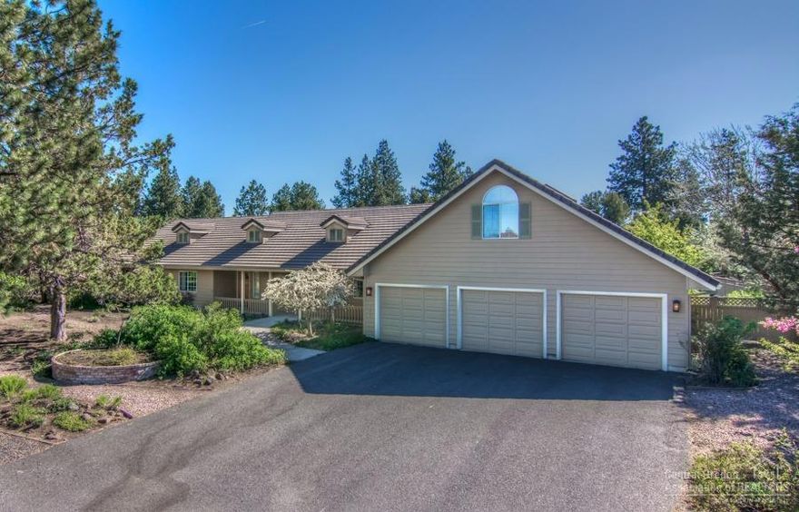 Quality built 3,061 square foot Orion Estates home is all single story with the exception of the 405 square foot bonus room over the three car garage. Cascade Mtn views from the bonus room. Remodeled spacious island kitchen; family room w/hardwood floors and gas fireplace; radiant floor heating in master and main bathrooms; and newer high efficiency gas furnace are just a few of the many features of this property. The .70 acre lot has a private fenced backyard, water feature, large paver patio and pergola.