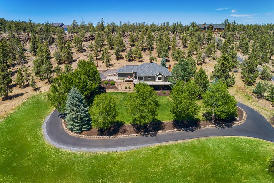 Sweeping pasture views with quiet privacy on a beautiful almost 10-acre lot with a single-level, 3 BR/2 BA, 1678 sq ft home. Master suite with remodeled bath and closet is well separated from other bedrooms. Expansive deck for outdoor entertaining; many wood-framed windows bring nature's bounty inside. Large laundry/mud room with sink, ample built-ins, cozy woodstove. Shelves in garage. New roof installed June 2020. Unfinished basement has concrete floor and walls, plumbing and power. Four acres of automatic underground irrigation, pond. Cascade Mountain views from upper area of lot, possible home site if buyers wish to build their dream home. Well house has 2 pressure tanks (new in Nov 2015) and can accommodate another pump for possible second home site. Buyers and agents to perform all due diligence on county zoning uses & school boundaries.