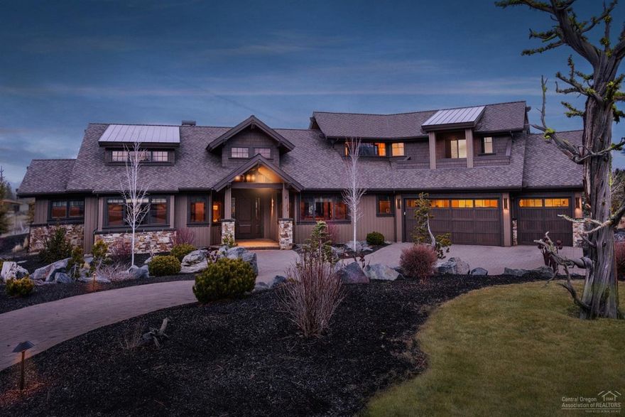 From the moment you enter this single owner, Pacwest custom built 3 suite home, you will be struck by a vaulted entry, beam work & generous use of natural stone. The open floor plan has a very livable design with master, 2nd suite, powder & laundry/mud room on the main. Upstairs is a 3rd suite w/ attached deck & the office/den. Enjoy a large rear paver patio w/ golf views of the 16th fairway and in front, Cascade Mtn views. An inspiring, must see home on one of Tetherow's most quiet streets in a cul-de-sac.