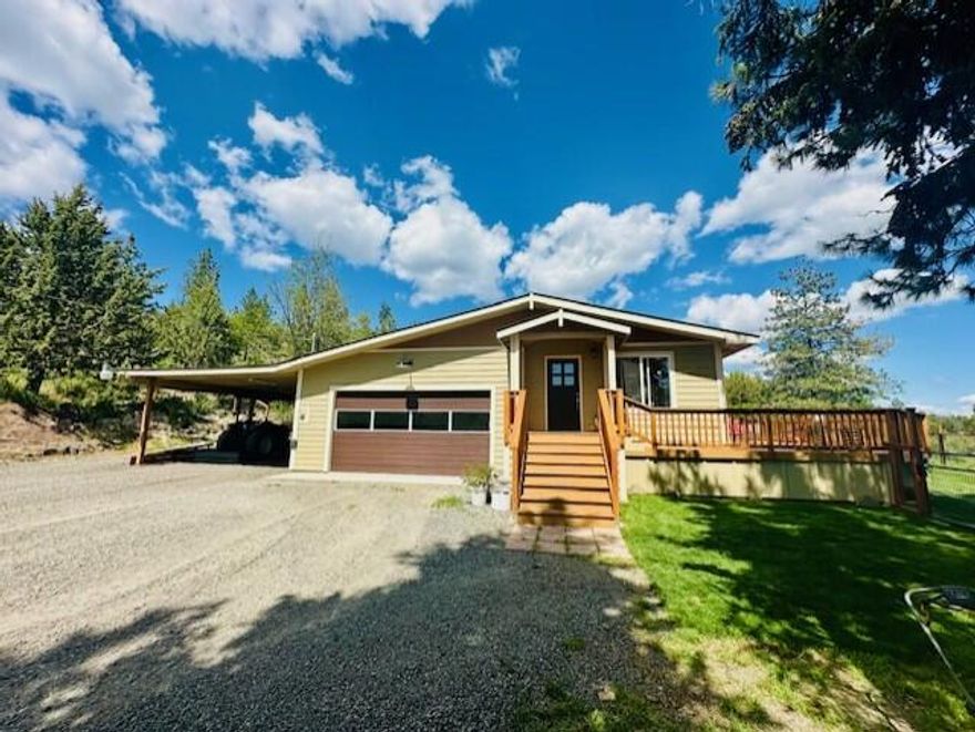 Come experience the absolute best of peaceful country living in this beautifully updated 3-bed, 3-bath home perfectly positioned to capture absolutely breathtaking views. With an open concept layout, vaulted ceiling & quality laminate flooring throughout, this home seamlessly blends style & comfort. Enjoy cozy evenings by the charming wood stove, & take advantage of the unique dual primary bedroom design ideal for multigenerational living or house guests. Built with resilience in mind, this property features a newer roof, upgraded insulation, great producing well, 3,000-gallon gravity-flow water tank, & generator ready outlets in most rooms for comfort even during rare power outages. Step outside to a spacious deck overlooking serene natural beauty of the Klamath River, picturesque farmland & Mt Shasta. Private & secluded, yet only 8 miles to downtown-don't miss your chance to own this unique slice of Oregon paradise. Additional 30 acres with homesite may be available -See Notes!