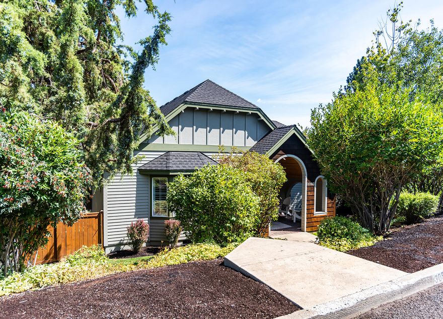 Located on Bend's Westside in the sought-after Awbrey Village neighborhood, this 4BR/3.5BA home features a thoughtful floor plan throughout and easterly views from Smith Rock to Pilot Butte. Wake each morning to a breathtaking sunrise and end your day looking out to sparkling city lights! Spacious kitchen w/solid surface counters, SS appl and access to back deck. Entertainer's dream Great Room offers light-filled windows, vaulted ceilings, hardwood floors, gas fp and dining area w/built-in buffet. Main level Primary Suite w/plantation shutters and walk-in closet. Primary Bath offers dual vanity and jetted soaking tub. Main level Guest Suite could also be an ideal home office. Daylight basement features 2 additional Bedrooms w/Jack and Jill bath, laundry and mudroom area. FANTASTIC 3 car RV/Sprinter garage w/space for all your Bend gear. Delightful fenced backyard w/covered patio. Moments to neighborhood park and excellent proximity to all Westside schools, amenities and River Trail.