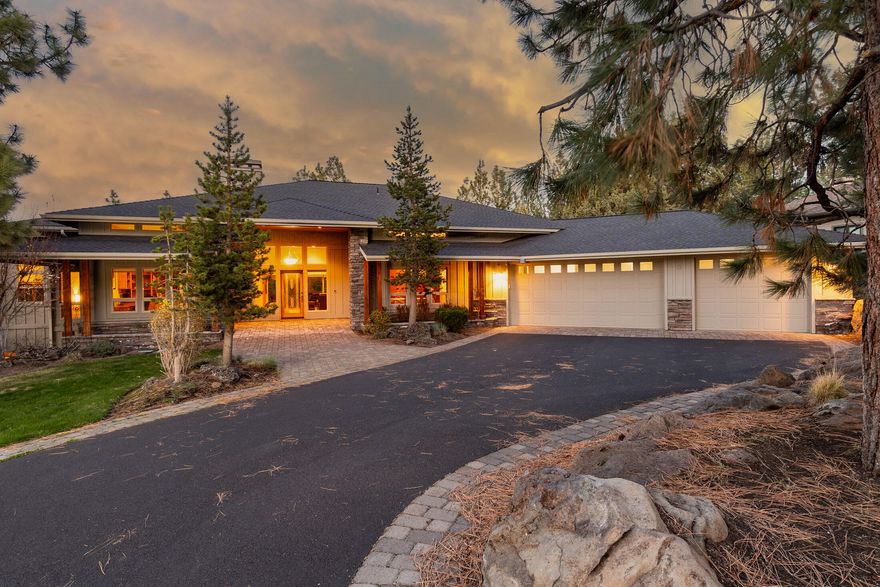 Nestled along the picturesque Awbrey Glen Golf Course, this beautiful home sits quietly on the 12th fairway, offering a serene & inviting atmosphere. As you step inside, a cozy open great room welcomes you, seamlessly connecting the living, dining, & gourmet kitchen areas. The kitchen is perfect for both everyday meals & entertaining guests. The main level boasts a comfortable primary bedroom with a cozy fireplace, while two additional bedrooms share a convenient Jack & Jill bathroom. A versatile den/office & a formal dining room add practicality to the layout. Entertainment finds a home in the media/bonus room, complete with a bar for casual gatherings. Outside, the built-in kitchen & barbecue area provide a charming space for outdoor dining & relaxation. Practicality meets elegance with a three-car garage featuring built-in cabinets & ample storage. Welcome to an inviting haven in the heart of Awbrey Glen.