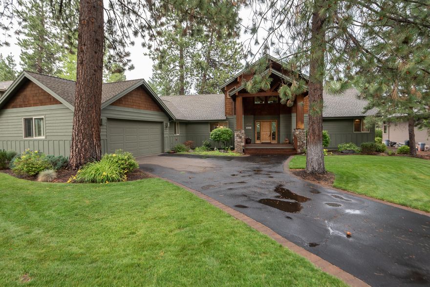 Beautiful home in Widgi Creek on 6th pond and fairway! Mainly single level living with a bonus room and full bath upstairs. Spacious great room plan is perfect for entertaining. Open kitchen with large island and plenty of counter space and cabinetry. Great room and dining area overlook the pond and green. Floor to ceiling windows allow for tons of natural light. Master suite with fireplace and soaking tub has nice separation from the 2 guest rooms on the far side of the home. Lovely mature landscaping surrounding the home and throughout the neighborhood. Minutes to everything Bend has to offer, and 20 minutes to Mt. Bachelor. Life is great in Widgi Creek!