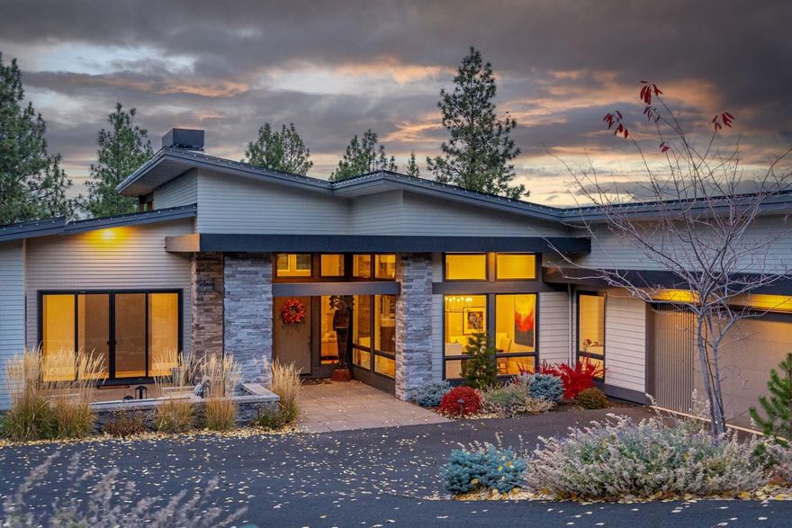 Creative financing available!  Seller is open to a lease/purchase for this sophisticated, single level, modern style home on desirable Awbrey Butte!  Meticulously designed living spaces blend contemporary style with natural elements of wood and stone.  Exquisitely appointed, this home features soaring ceilings and floor to ceiling windows that bring in natural light and landscape. Open Great Room has a lovely gas fireplace that creates a warm atmosphere. Sliding glass doors open to an expansive deck. Stunning Chef's kitchen is equipped with top-of-the-line appliances, sleek cabinetry and expansive double island, perfect for entertaining. Elegant Primary Suite enjoys a private entrance, walk-in closet, Luxury Bath with radiant heat floors and soaking tub. Dedicated office features barn doors and huge windows. Two guest rooms share a bath. South facing private courtyard creates an extra outdoor space for entertaining.  3 car garage and amazing location make this home a dream come true!!