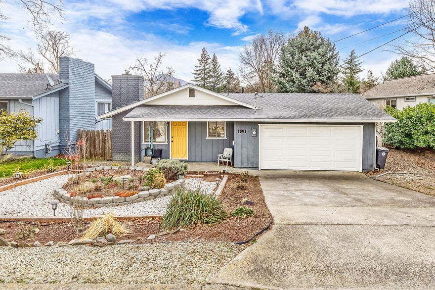 Well maintained, single level home in a well established E Medford neighborhood. Stylish and durable laminate flooring throughout the primary living areas, dining and bedrooms. Galley kitchen features granite countertops, subway tile backsplash and a breakfast bar. Light filled living room has a cozy, certified woodstove with rock surround. Owners suite is nicely separated from the other two bedrooms, has a tiled bathroom and direct access to the rear deck and back and sideyards. Two car attached garage, small RV Parking. There are raised garden beds in the back, room for outdoor entertaining and good privacy. Newer roof and paint. Electrical panel, plumbing and sewer line were all replaced in the last few years. One owner is licensed Broker in the state of Oregon.