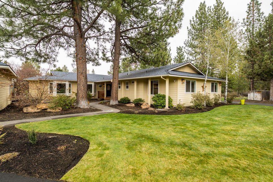 One of a kind, Tastefully updated single-level home on 2.41 acres in Woodside Ranch, 4 bedrooms, 2.5 bathrooms, 5th bedroom has been converted to an office. Country kitchen with granite counters and breakfast bar. Upgraded appliances and large walk-in pantry. Large inviting family/great room and formal dining room. Wide plank hardwood floors throughout most of the home.  Excellent separation of primary suite and guest bedrooms.  Also 2 paver patios and a large  deck. This property has a country feel yet convenient to town. It is designed for entertaining and comfortable living. Three car heated garage with a loft. RV parking and plenty of room for toys and future shop. This home is in immaculate condition throughout. You will not want to miss this rare find in Woodside Ranch.