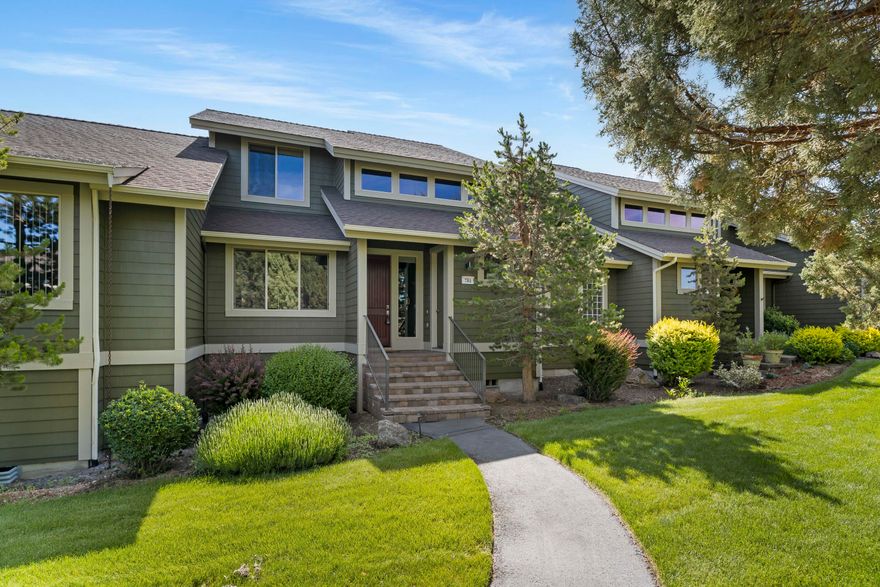 Welcome to this beautifully furnished turnkey townhouse townhome located on a private cul-de-sac in Creekside Village at Eagle Crest Resort. This thoughtfully designed residence offers an abundance of natural light with its vaulted ceilings and walls of windows. The primary bedroom, conveniently located on the main floor, features a luxurious soaking tub, walk-in shower, and dual sink vanity.
The kitchen showcases granite tile countertops complemented by modern stainless-steel appliances. 
Upstairs, you'll discover a versatile loft space, two additional bedrooms and a full bath, perfect for family or guests.
The expansive raised paver deck with hot tub overlooking the creek and pond is ideal for unwinding after exploring the resort's numerous amenities or nearby Lakeside sport center. Eagle Crest Resort is home to three 18-hole golf courses, three sports centers, a day spa and miles of trails.