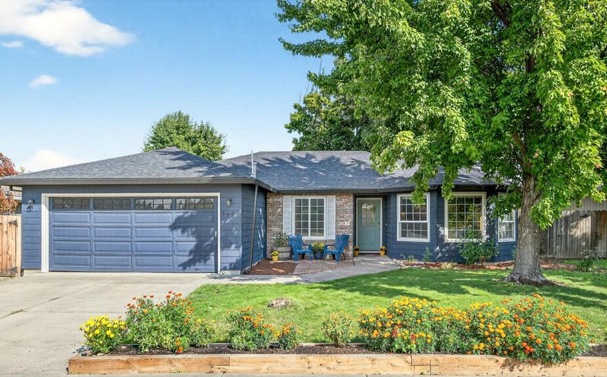 Welcome to this thoughtfully maintained 3-bedroom, 2-bath home, offering 1,598 sq ft of comfortable & functional living space. Step into a spacious living room, perfect for relaxing evenings & lively gatherings. Large primary suite is complete with a full bathroom & a generous walk-in closet. Entertain in style in the formal dining room, that flows seamlessly into an updated kitchen featuring abundant cabinetry—ideal for pantry staples & bulk shopping. The open-concept layout extends to a private, park-like backyard on a 0.17-acre lot w beautiful mountain views - complete w mature landscaping & room to grow. A two-car garage & versatile outdoor shed offer even more room for your tools & toys. Located near South Medford High & Griffin Creek Elementary, & minutes to historic Jacksonville, offering the perfect blend of convenience & comfort. Built in 1996, w recent updates of newer interior & exterior paint, windows, water heater, sprinkler system, & more—making this home move-in ready!