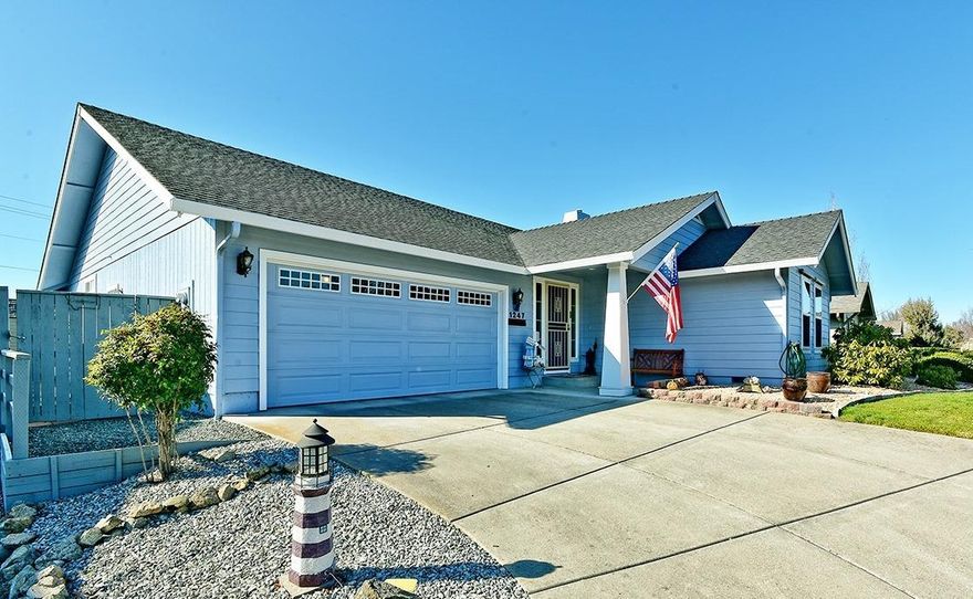 Beautifully maintained single level ranch home located at the end of the cul-de-sac. Open floor plan with vaulted ceilings and laminate floors throughout with corner gas fireplace in the living room including Heatilator & Granite hearth. Split bedroom plan with well-appointed kitchen featuring shaker style wood cabinets and new stainless appliances in 2016. The spacious master suite is light and bright with walk-in closet and a walk-out shower in the bath. New exterior paint in 2019, oversized 2-car attached garage, Natural gas HVAC, covered back patio, raised garden beds, garden shed and more.