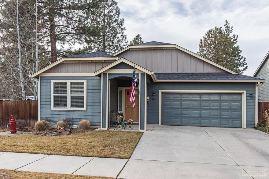 Village at Cold Springs! Single Level home, 1771 sq ft home featuring 3 bedroom, 2 bath, with large open living room and dinning room, family room open from the kitchen with propane fireplace, nice sized master bedroom with walk-in closet. Fenced back yard with deck, landscaped with sprinkler system. Desirable Sisters neighborhood with a short distance to middle school and high school. Broker Owned.