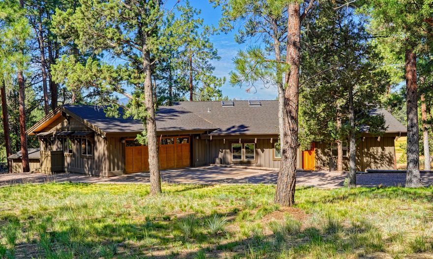 Welcome to your new home in Indian Ford Ranch! Private meadow setting backs to Indian Ford Meadow Preserve with mountain and seasonal creek views. Complete professional renovation in 2015; original structure was removed down to the studs including electric, plumbing, HVAC, insulation, roof and windows. All exterior walls are 8 inch, upgraded roof insulation at construction, attached new 728 sq.ft. garage in 2017. Architect designed home with unique original features such as planked open beam ceilings. Solid Hemlock doors & trim throughout and wood staircase. Quartz countertops, window seat, five large skylights, honeycomb insulated blackout shades throughout. Upstairs is a loft open to the great room with sky bridge to third bedroom, presently used as an office (it does have a closet). Heat pump installed 2022. Fireplace Xtrordinair with handmade tile. Fully enclosed 168 sq.ft. storage basement, concrete floor, six feet in height. Mudroom with countertop and wall of built-in cabinets.