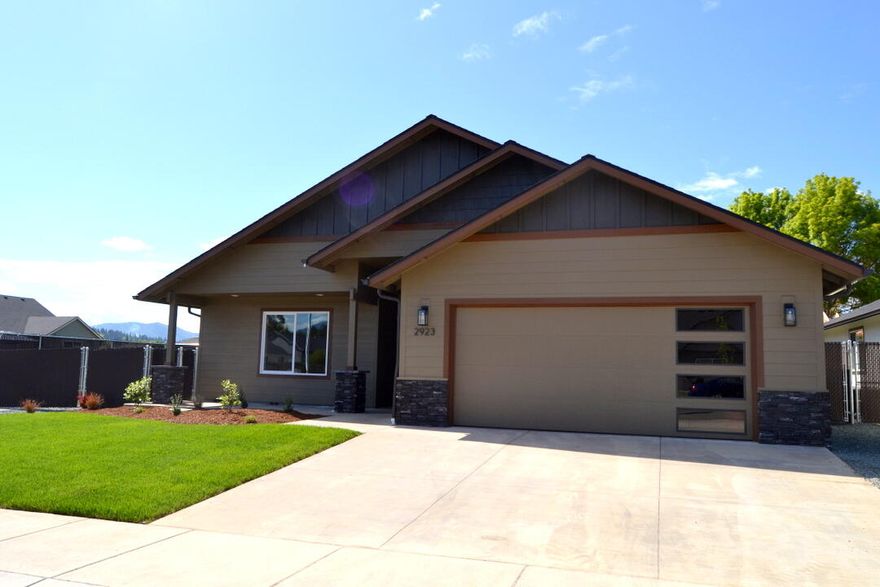 Introducing a brand new home, just completed this week! Situated on a quiet cul-de-sac, this high-quality home boasts an extra large lot with a nature reserve next door. Enjoy your own private fenced yard, perfect for outdoor gatherings and relaxation. Inside, the great room features soaring ceilings and a real stone fireplace, making it the perfect place to entertain or unwind. The kitchen is equipped with solid quartz and butcher block counters, as well as an upgraded appliance package. Solid surface floors throughout and LED lighting add to the modern appeal, while extreme energy efficient insulation and heating ensure that you stay comfortable and save money on utilities. Don't miss out on the whole package in a great school district at a great price!