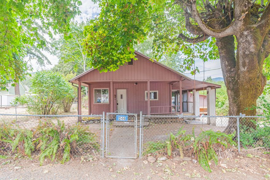 This 1011-square-foot single-family home has 2 bedrooms and 1.0 bathrooms, along with a finished attic. Enjoy the fruits of the mature apple, pear, figs, and grapes growing on the property.  Exercise your food-growing skills in the fully fenced garden area irrigated by a hand-dug onsite well.  Tinker in the detached shop, including the previous owner's hand and power tools.  The metal roof was re-sealed in July 2024 with Dura brite, keeping your home dry and cooler on hot days. A natural gas meter on the property is ready to be connected to the residents.  Inclusions to the house are the large Liberty Safe, chest freezer, hand and power tools, and washer/dryer.  The property is within walking distance to many of Glendale's conveniences including the restaurants, coffee shops, retail stores, and the public library.