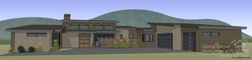 Another show stopper from Bend Trend Homes is underway in the heart of the Heath neighborhood at Tetherow. Overlooking the 13th fairway and mountains, Design Haus has sprawled this contemporary single level home over the 1/2 ac lot. The design plan boasts 3 bedrooms, 3 1/2 baths, bonus, den, and spacious Great Room. The exterior living spaces will be exemplary with a tranquil front courtyard and an accordion glass wall opening to the exterior patio and entertainment space.