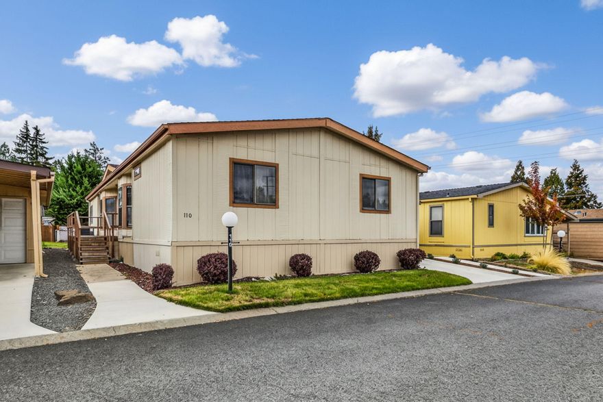 Affordable living with a well-maintained home in a quiet community. Welcome to Bend's desirable Suntree Village, a friendly  55+ community. This cozy and spacious home offers an open layout filled with natural light and plenty of potential to make it your own. It has been well cared for overall and is priced accordingly to allow for improvements. Enjoy a private yard space, carport, and two storage sheds. Space rent includes water, sewer, garbage, sprinkler maintenance, and snow removal. Owner-occupied only, no sublease. All occupants must have park approval.