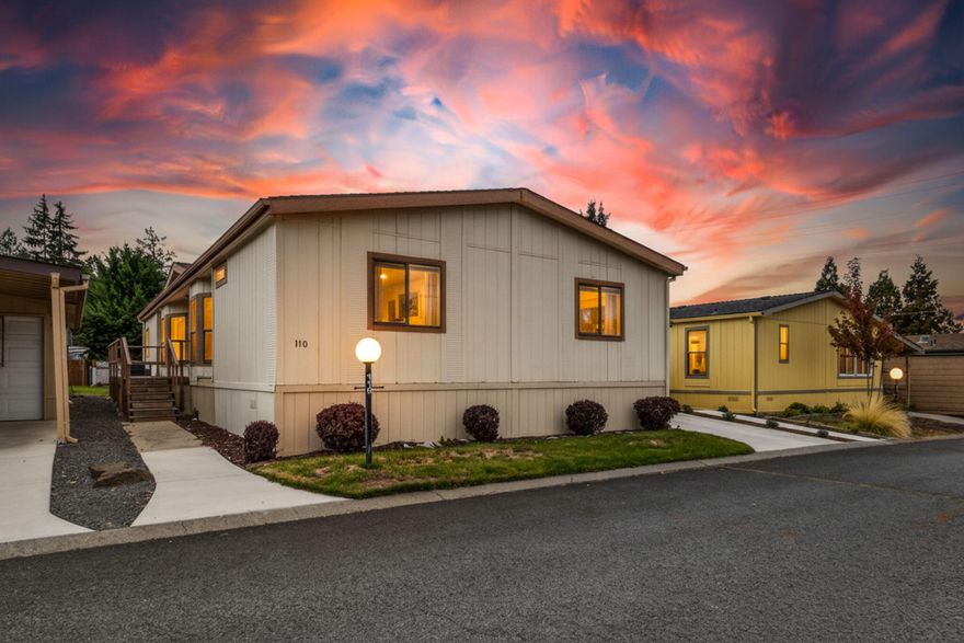 Welcome to easy living in Bend's desirable Suntree Village, a friendly and well-maintained 55+ community. This cozy and spacious home offers an open layout filled with natural light and plenty of potential to make it your own. While the home could use some updates, it has been well cared for overall and is priced accordingly to allow for improvements. Enjoy a private yard space, carport, and two storage sheds. Space rent includes water, sewer, garbage, sprinkler maintenance, and snow removal. Owner-occupied only, no sublease. All occupants must have park approval.