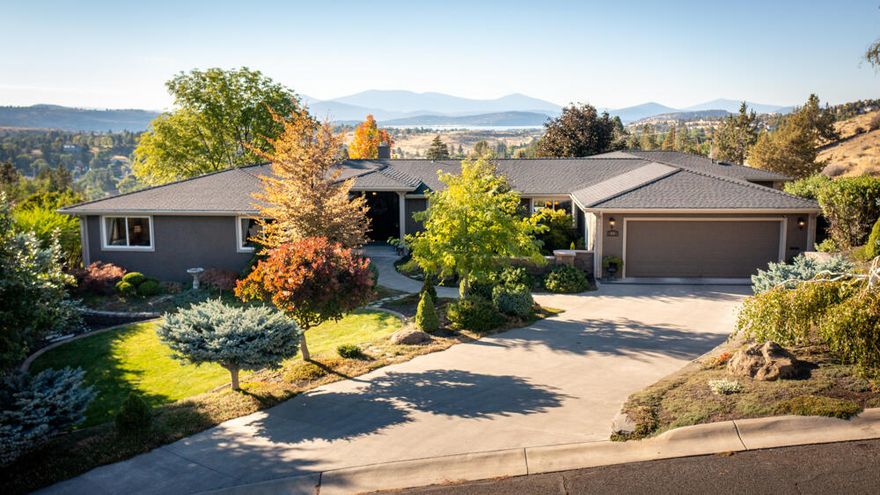 Exquisite home with incredible views of lakes, mountains, & sunsets made just for you! Enjoy this single level, impeccably & completely remodeled home, perfect for lavish entertaining, pool parties & everyday comfort as well. Your beautiful Jeld Wen front door enters into an open floor plan with expansive kitchen, custom bar & fireplace mantel. Cherry cabinets and granite are throughout the home. Two of the bedrooms are en suite, and a 3rd full bath connects directly to another bedroom.  All bathrooms have custom shower/tile surround. Amenities include wood floors, sound system, remote control custom window blinds, wide hallways, & a covered porch, ample storage/closets & a patio to enjoy your geothermally heated pool & beautifully landscaped yard.  The driveway & walkway are geothermally heated as well. All of this & more under $850,000 near Oregon Institute of Technology and Sky Lakes Medical Center. Make it a point to see this fabulous home soon! Virtual tour also available.