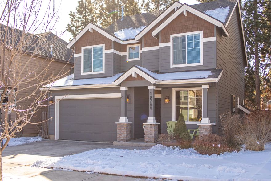 Here is the home you've been looking for in SW Bend!  With 4 bedrooms plus an office, this charming Craftsman style home makes the most of its 1865 SF.  Tucked on a quiet street in sought after River Canyon Estates, this home features a dining space, living room and kitchen downstairs.  A large sliding door leads out to the spacious, tree lined backyard.  All bedrooms and the laundry room are conveniently located on the second floor.  Enjoy your neighborhood pool, clubhouse, park, playground and access to the Deschutes River Trail.